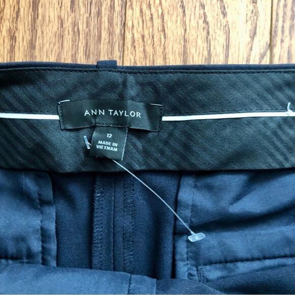 Ann Taylor The Straight Pant In Seasonless Stretch Black Women’s Size 12 NWOT - Picture 4 of 10